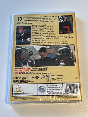The Scarlet and the Black (Gregory Peck, ej svensk text, UK). Inplastad DVD