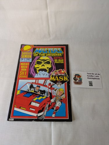 He-man - Masters of the universe Nr 5 1987 med He-man poster - Satellitserien