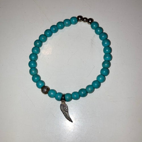 Turkos Armband med Vinge
