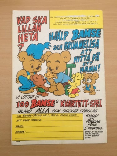 Bamse Nr 1 1986