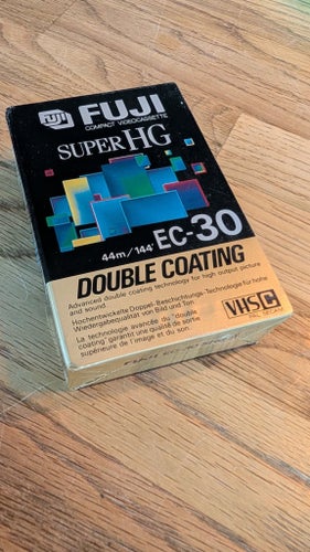 FUJI SUPER HG EC-30 VHS-C videoband VINTAGE