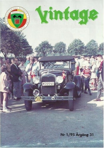 VINTAGE NR 1 1995 - MOTORHISTORISKA KLUBBEN I SKÅNE