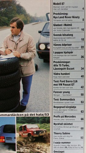 Teknikens Värld 8 1986: VW Passat GT, Ford Sierra 2,8i, Alfa 75 Turbo, Defender