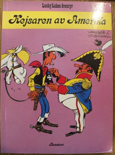LUCKY LUKE ALBUM NR 26 Kejsaren av Amerika 1977 1:a uppl