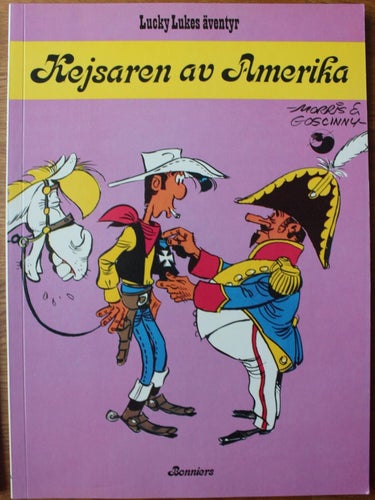 LUCKY LUKE ALBUM NR 26 Kejsaren av Amerika 1977 1:a uppl