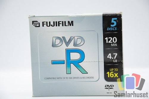 5-Pack Fujifilm DVD -R - CD - CD-Skiva - Skiva - DVD-R