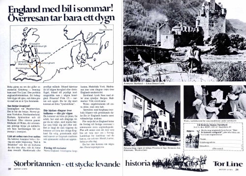 TOR LINE TILL ENGLAND, STOR REKLAMANNONS 1973