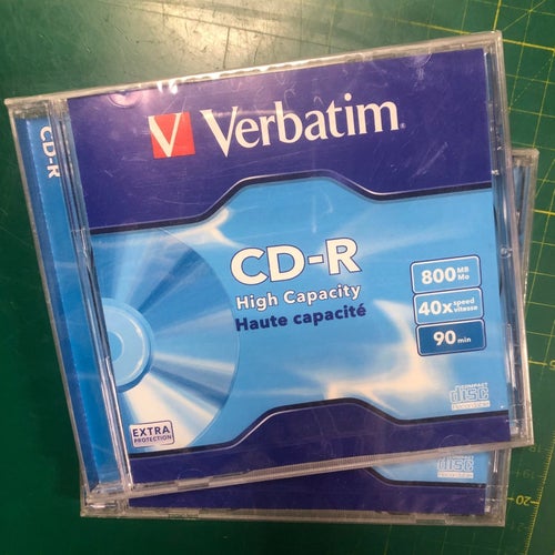 2x Verbatim CD-R 800MB 90 min. Inplastad