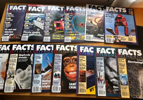FACTS & FENOMEN – 13 nummer 1994–1997 – Samling populärvetenskapliga tidskrifter