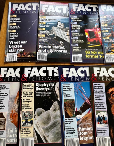 FACTS & FENOMEN – 13 nummer 1994–1997 – Samling populärvetenskapliga tidskrifter