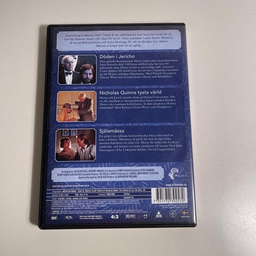 DVD - Kommissarie Morse. Box 1. 3 filmer på 2 disc.