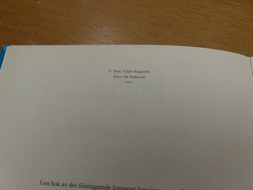 Fåglar från hela världen av Yngve Espmark, bok, Very Fine plus