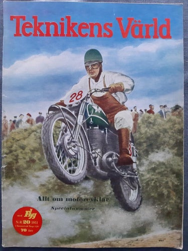 Teknikens Värld nr 20 1951: Zündapp KS 601, presentation alla mc, teknik, motor