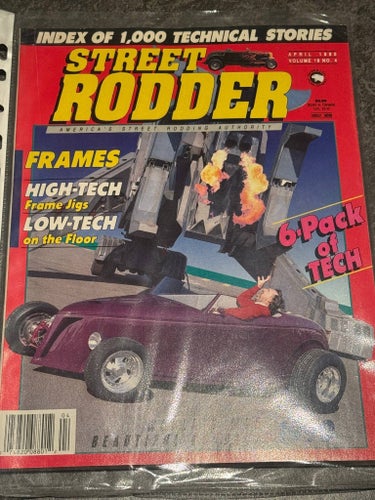 Street Rodder April 1990 Vol 19 No 4– Index of 1,000 Tech Stories+6-Pack of Tech