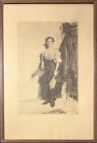 Anders Zorn etsning - signerad och daterad