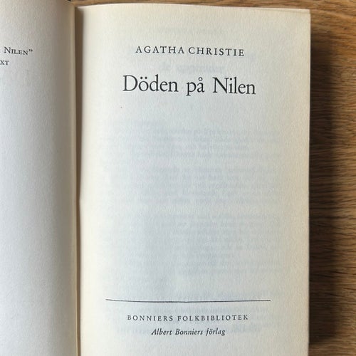 2st deckare Döden på Nilen och Ett mord annonserars - Agatha Christie (1956)