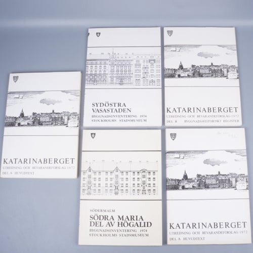 Stockholms Stadsmuseum Arkitekturhistoria/Byggnadsinventeringar Bokpaket 5 st