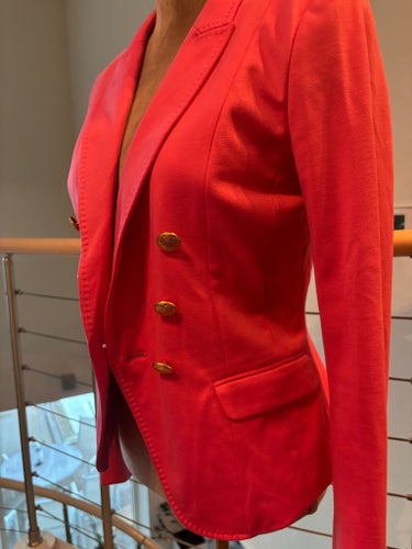 H&M härlig rosa kavaj i mjuk collage, storlek 38