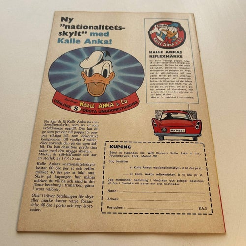Kalle Anka & co nr 3 1967, toppex! VF+