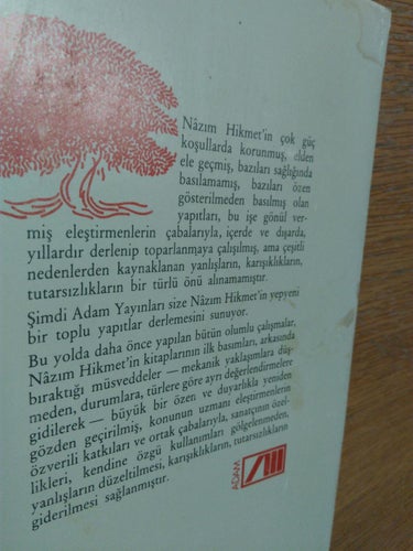 835 Satir av Nazim Hikmet, bok på turkiska, dikter av Nazim Hikmet