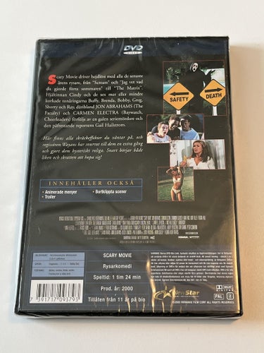 Scary movie (Anna Faris & Carmen Electra, 2000). Inplastad DVD