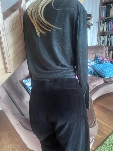 REA: Acne Studios Långärmad 100% lin/linne Topp & match sammet Byxor M