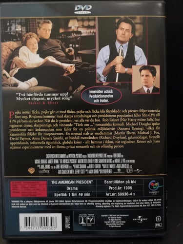 The American President (1995) Rob Reiner med Michael Douglas och Annette Bening.