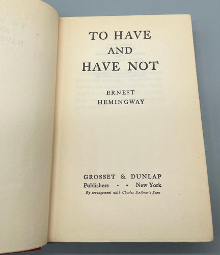 To have and have not a av Ernest Hemingway