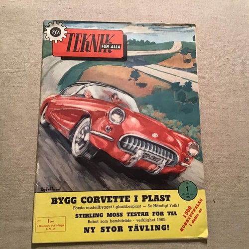 TEKNIK FÖR ALLA NR 1-1957 CORVETTE I PLAST,VOLKSWAGEN FABRIKEN,ROBOT,VAUXHALLDKW
