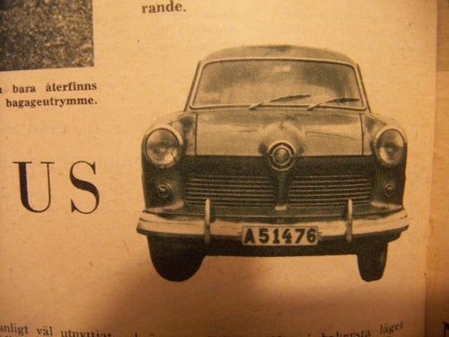 Nybilstest av Ford taunus M12 från år 1952