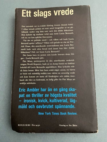 Ett slags vrede av Eric Ambler