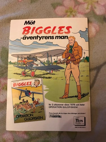 Biggles album 1 Sargassomysteriet - svenska graphic novel comic serie seriealbum