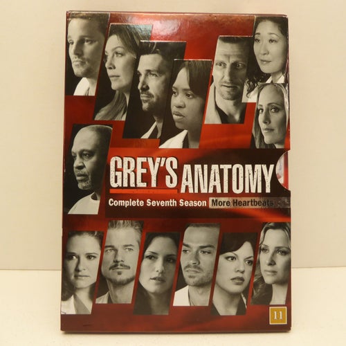 Grey´s Anatomy Säsong 7 - Region 2, DVD-box, Svensk text, Fint skick