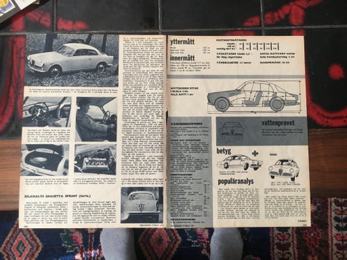 Alfa Romeo Giuletta Sprint 1961 Bilanalys