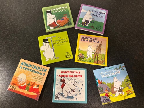 7 stycken blandade Mumintrollet Moomin pixi Tove Jansson m.fl.