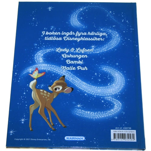 Disney Sagosamling. Lady och Lufsen, Askungen, Bambi & Nalle Puh