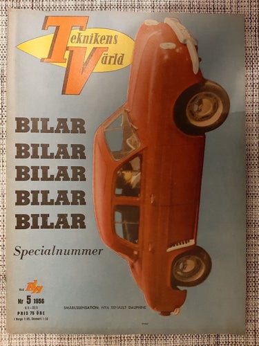 Teknikens Värld nr 5 1956: Austin A90 Westminster, fakta om "alla bilar 1956"