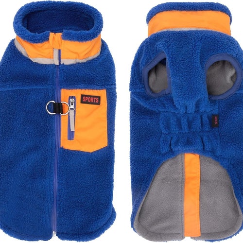 FEIMAX Medium Varm hundjacka i fleece – vindskyddad