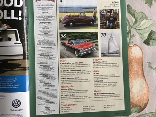 NOSTALGIA NR 6 2018 NORTON,RONNIE PETERSON SAMLING,HOT ROD CHEVA,DKW,FORD