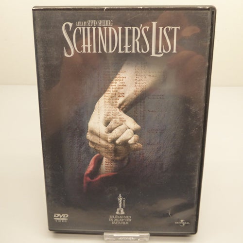 Schinderler´s List - Region 2, DVD-film, Svensk text, Fint skick