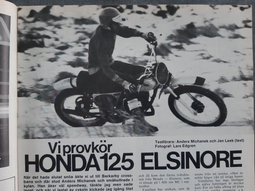Allt om MC nr 1 1974: Honda CR 125 M Elsinore (CR125M)