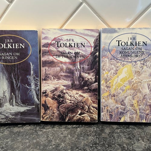 J.R.R. Tolkien – Sagan om Ringen trilogin – Komplett 3 böcker – Pan/Norstedts