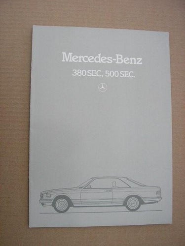 Försäljningsbroschyr MERCEDES 380 SEC, 500 SEC