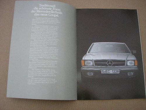 Försäljningsbroschyr MERCEDES 380 SEC, 500 SEC