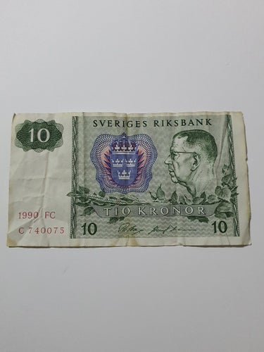 Svensk Sedel - 10 Kronor