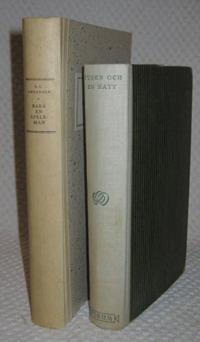 2 böcker, skönlitteratur, sagor, H.C. Andersen, 1940-50-tal, inredningsdetaljer.