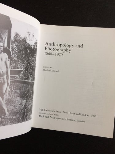 Anthropology and Photography 1860-1920 av Elizabeth Edwards, 1992