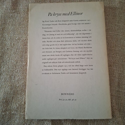 På kryss med Ellinor av Evert Taube, 1963 illustrerad Kurt Jungstedt