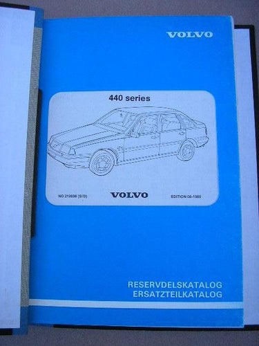 VOLVO Reservdelskatalog / Ersatzteilkatalog 440 1989 - 1990