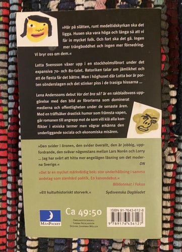 Lena Andersson "Var Det Bra Så?" (Pocket fr. 2000, utgången)